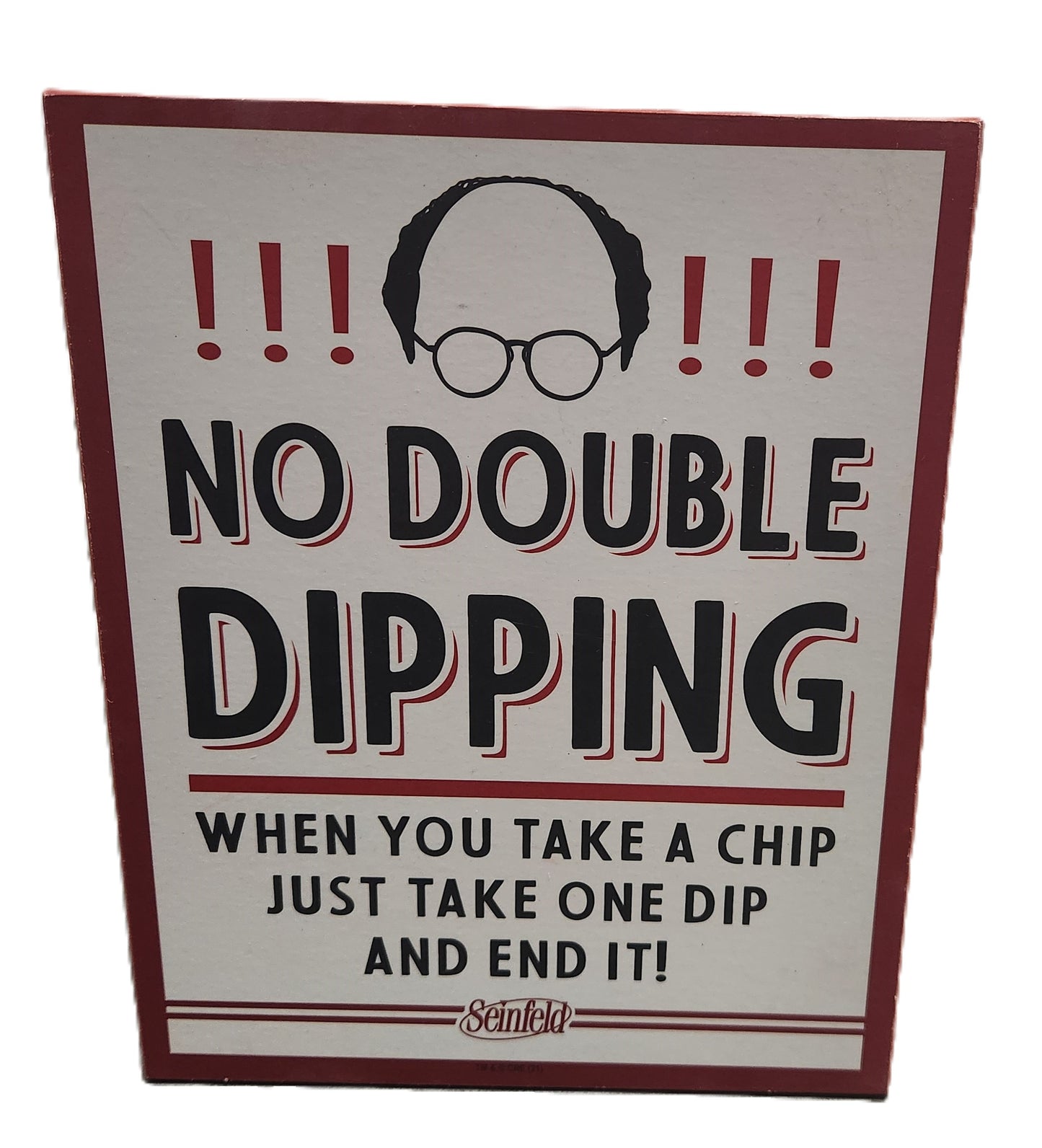 Seinfeld Quote, No Double Dipping, Wood Wall Art, Funny