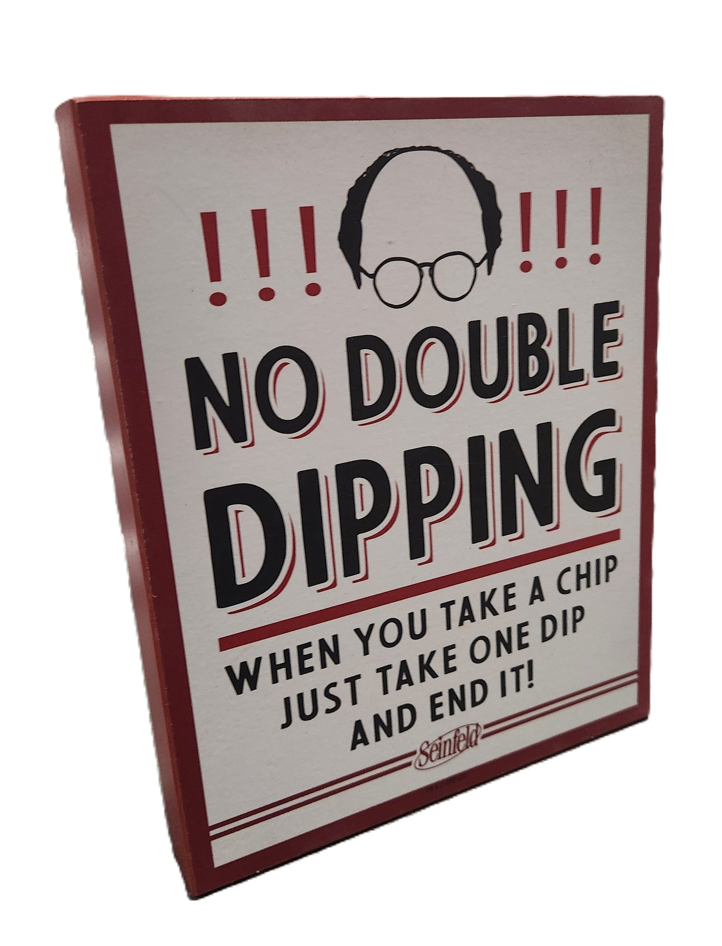 Seinfeld Quote, No Double Dipping, Wood Wall Art, Funny