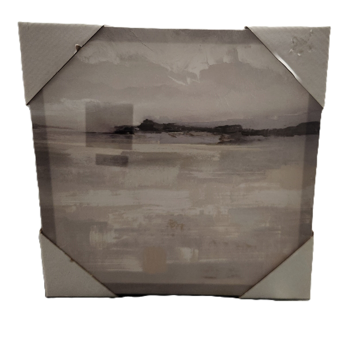 Grey, Canvas, Wall Art, Land Sea and Air, 12 x 12 x 1 5/16 in.