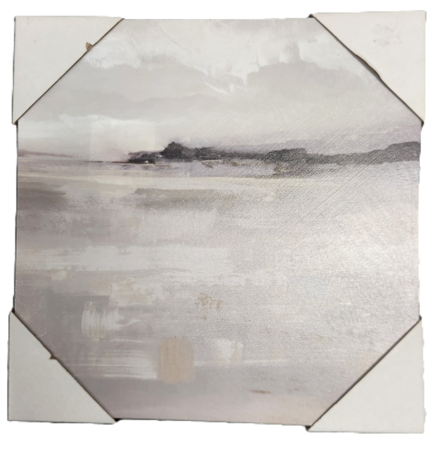 Grey, Canvas, Wall Art, Land Sea and Air, 12 x 12 x 1 5/16 in.