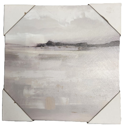 Grey, Canvas, Wall Art, Land Sea and Air, 12 x 12 x 1 5/16 in.