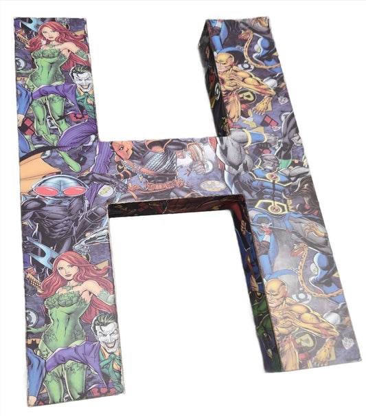 DC Character Featured Letter H, Decor, 8x10 inches