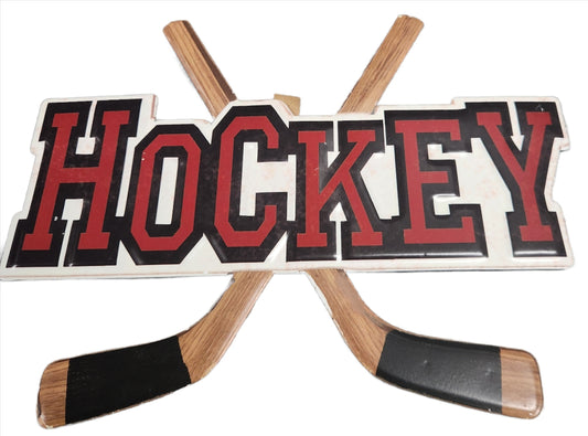 Hockey Wall Decor, Hockey Sticks, 12x10" Inches