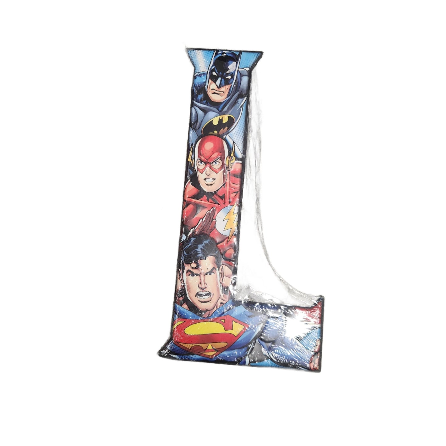 DC Featured Superman, Batman and The Flash Letter L, Decor, 5x10 inches