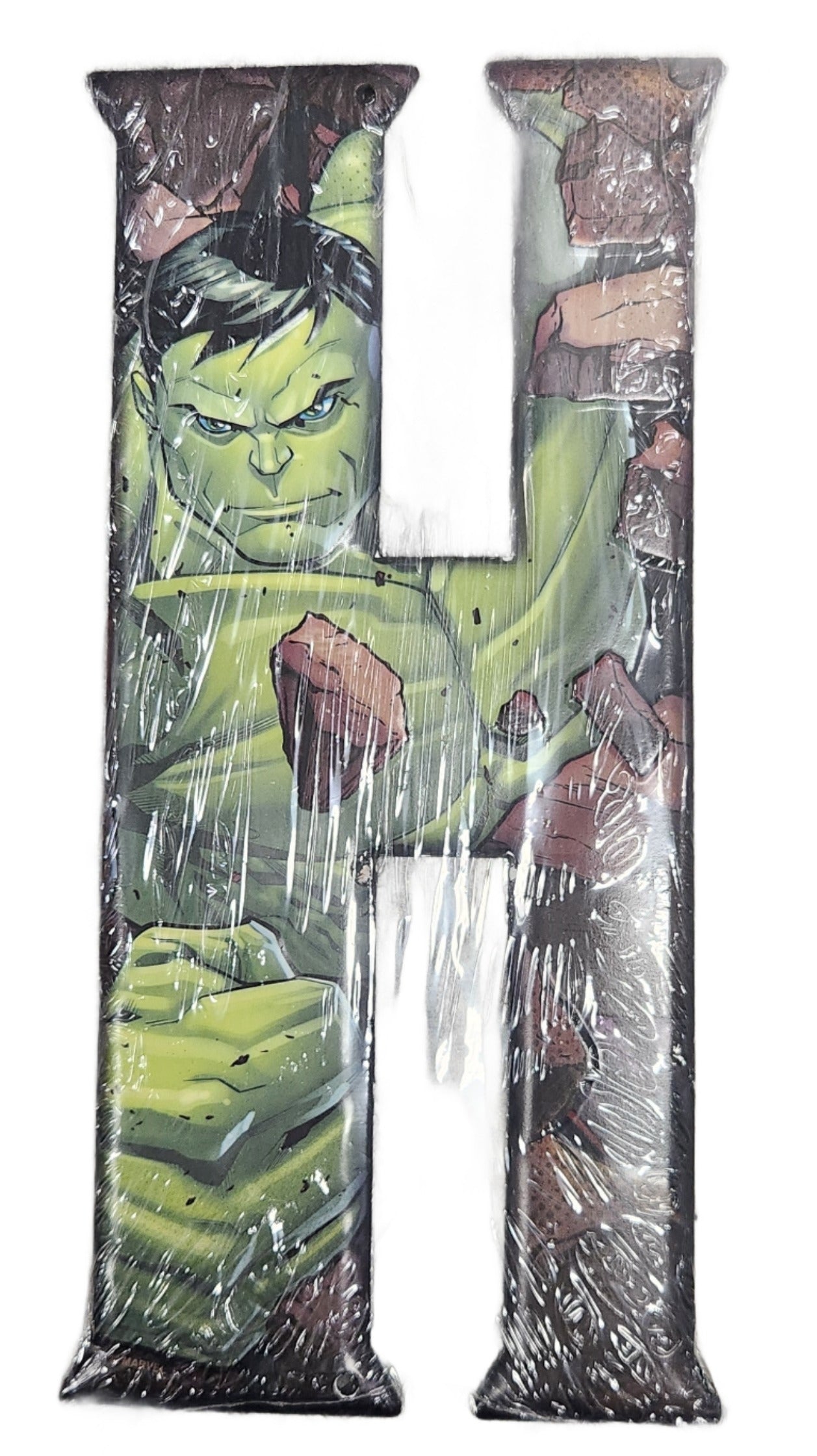 Marvel Featured Hulk Letter H, Decor, 5x10 inches