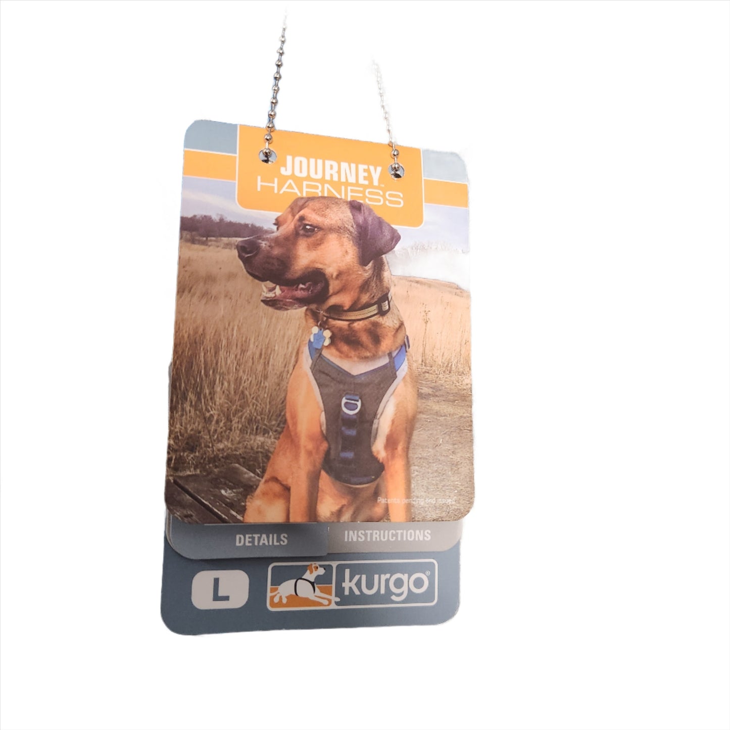 Kurgo Grey/Blue Journey Air Harness for Dogs, Large