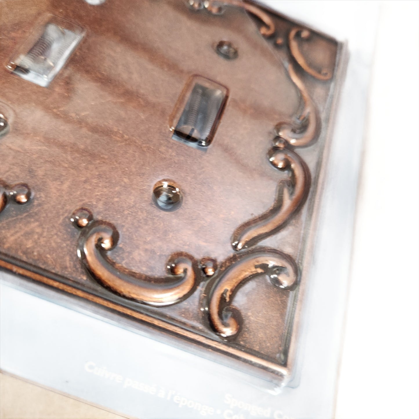 Triple Toggle Copper rustic wall plate