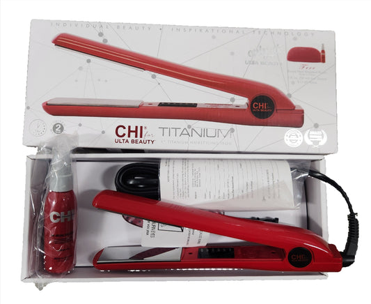 CHI for ULTA TITANIUM 1" Flat Iron - Red