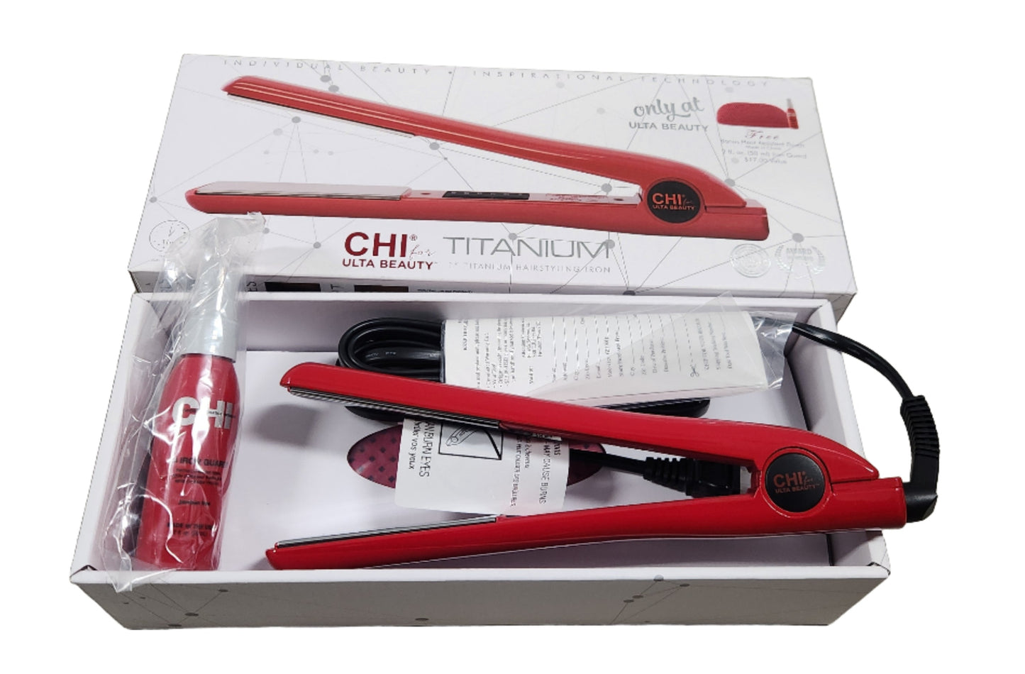 CHI for ULTA TITANIUM 1" Flat Iron - Red