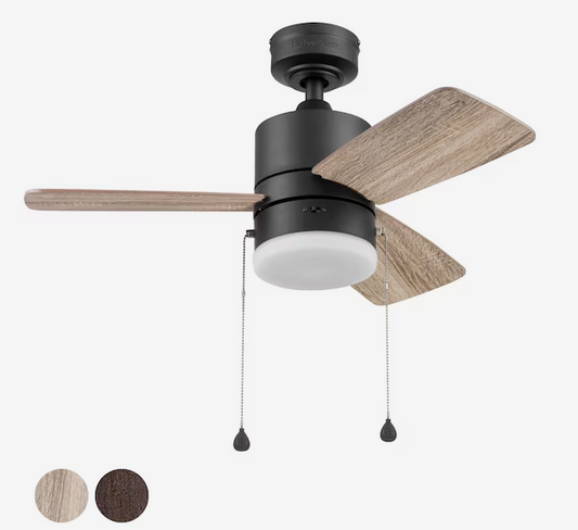 Harbor Breeze Monroem 32-in Bronze Indoor Ceiling Fan with Light (3-Blade)