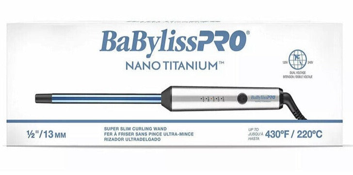 BaBylissPRO Nano Titanium 1/2” Super Slim Wand