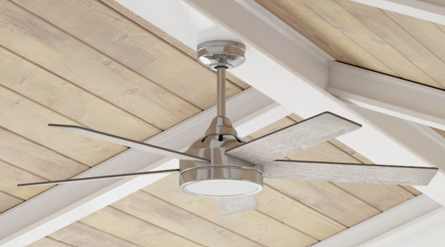 Harbor Breeze Camden 52-in Brushed Nickel Indoor Ceiling Fan with Light and Remote (5-Blade)