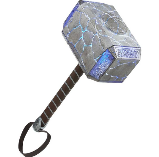 Marvel Thors' Hammer, Mjolnir Premium Electronic Roleplay Hammer with Lights and Sound FX Multicolor